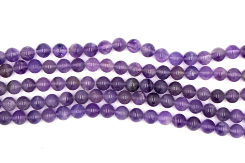 Amethyst Gemstone Beads, 8mm, Round